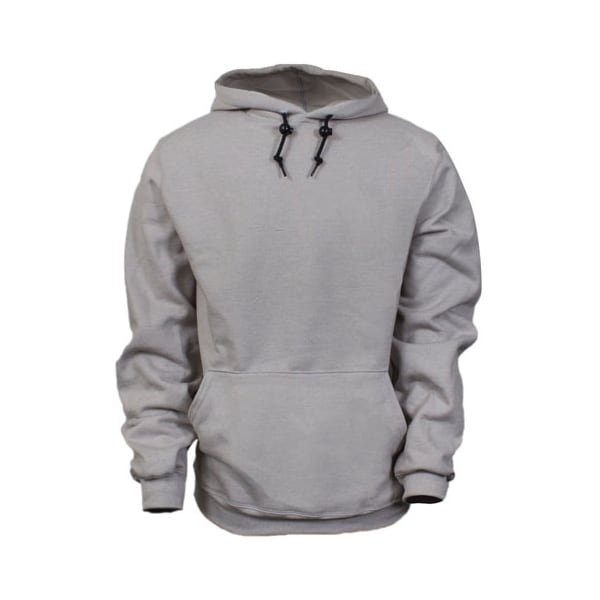 National Safety Apparel 14OZ GRAY FR PULOSWEATSHIRT-LG, MODACRYLIC BLEND FLEECE HOODED C21IG03LG